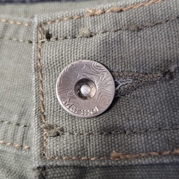 Marmot Mens 36x32 Green Pants Jeans Cotton Cargo - Picture 5 of 12